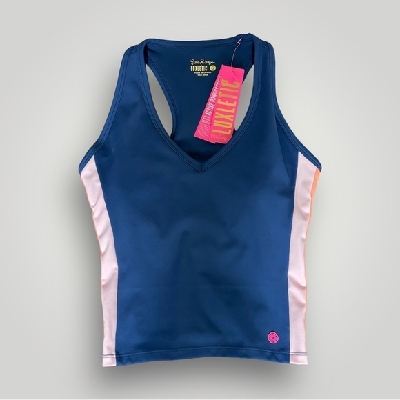 Lilly Pulitzer Luxletic Vanti UPF 50 Tank | Built In Bra Top Size S NWT - Picture 3 of 12